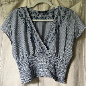 Abercrombie & Fitch blouse size small blue floral